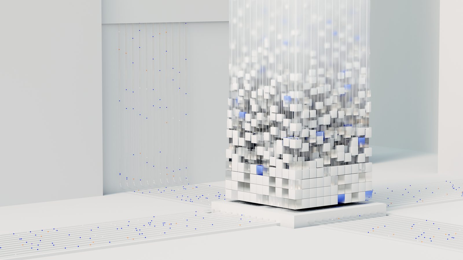 Representação abstrata em 3D de redes neurais de inteligência artificial